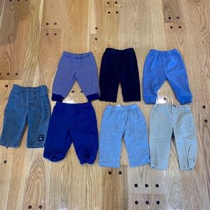 Set of 7 pants, all sizes 3-6 months